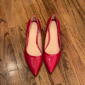 Zara red patent leather pumps